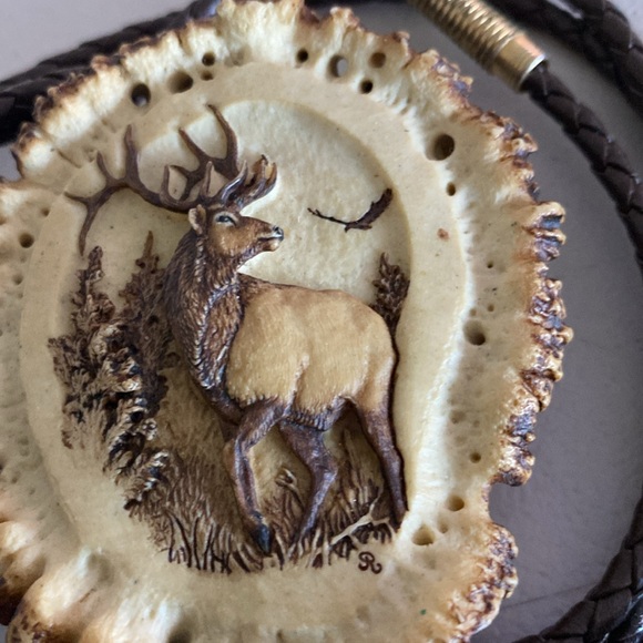 J Rasmussen signed Bolo tie-Stag-Beautiful!! - Picture 2 of 7